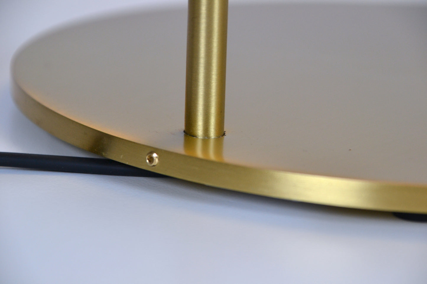 Modern designer brass desk lamp by Jason Miller / Roll & Hill New York