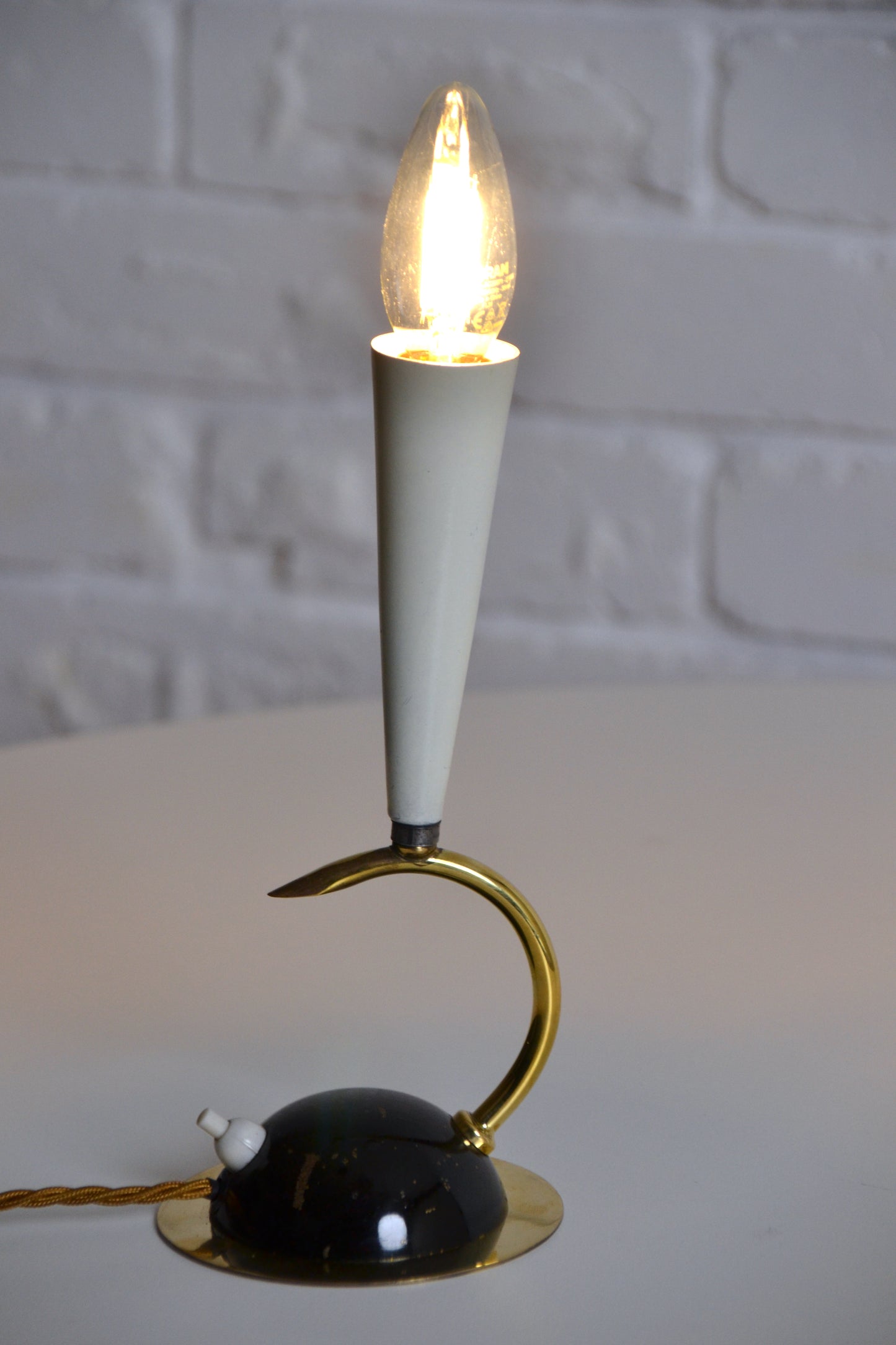 *Rare stunning Italian Mid century candle table lamp / abstract design