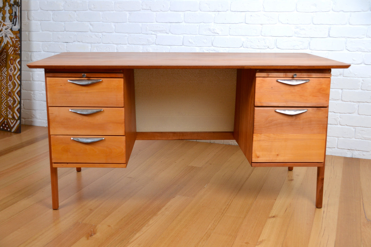 Mid century Danish style Desk - restored Queensland Maple / Australian mcm