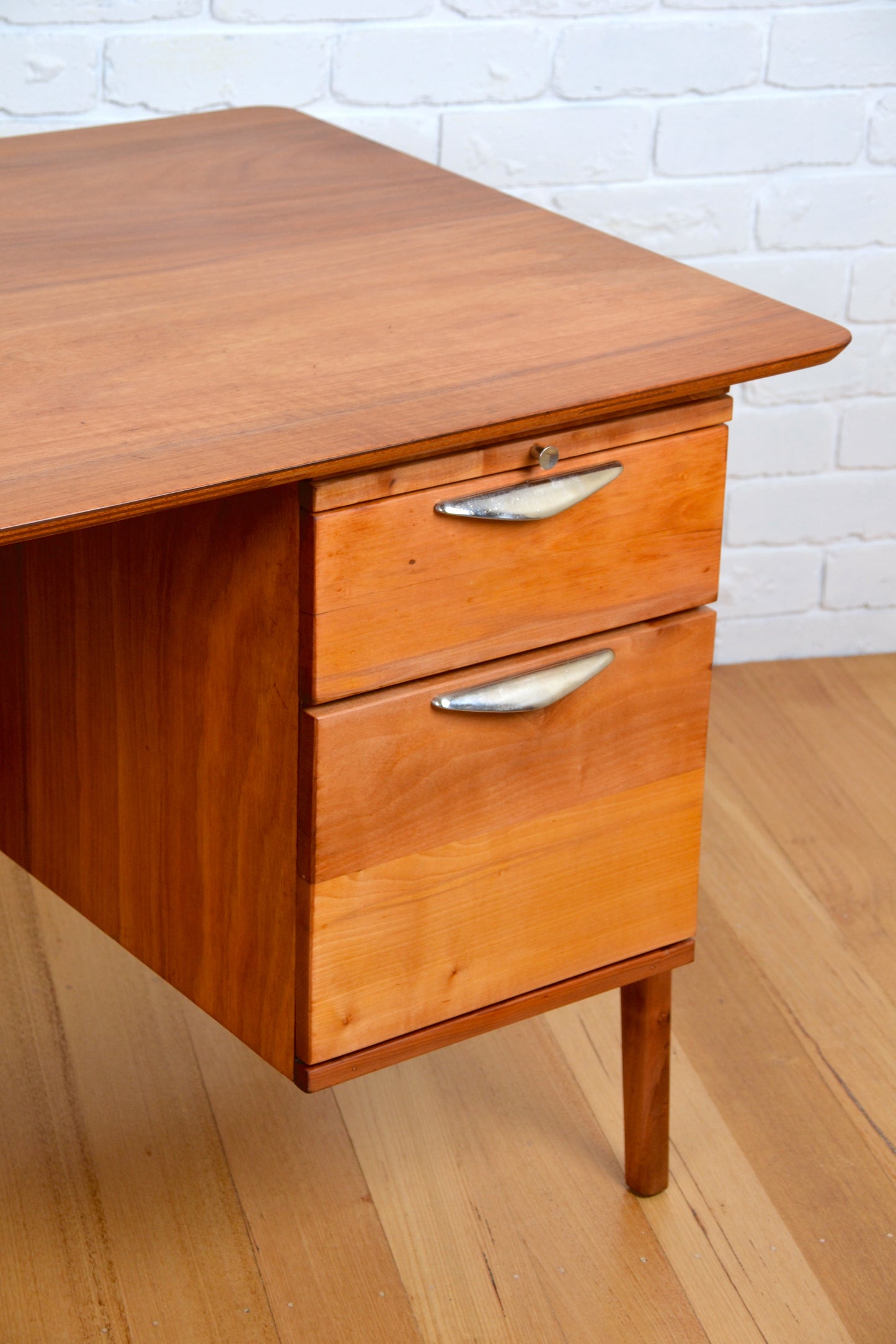 Mid century Danish style Desk - restored Queensland Maple / Australian mcm