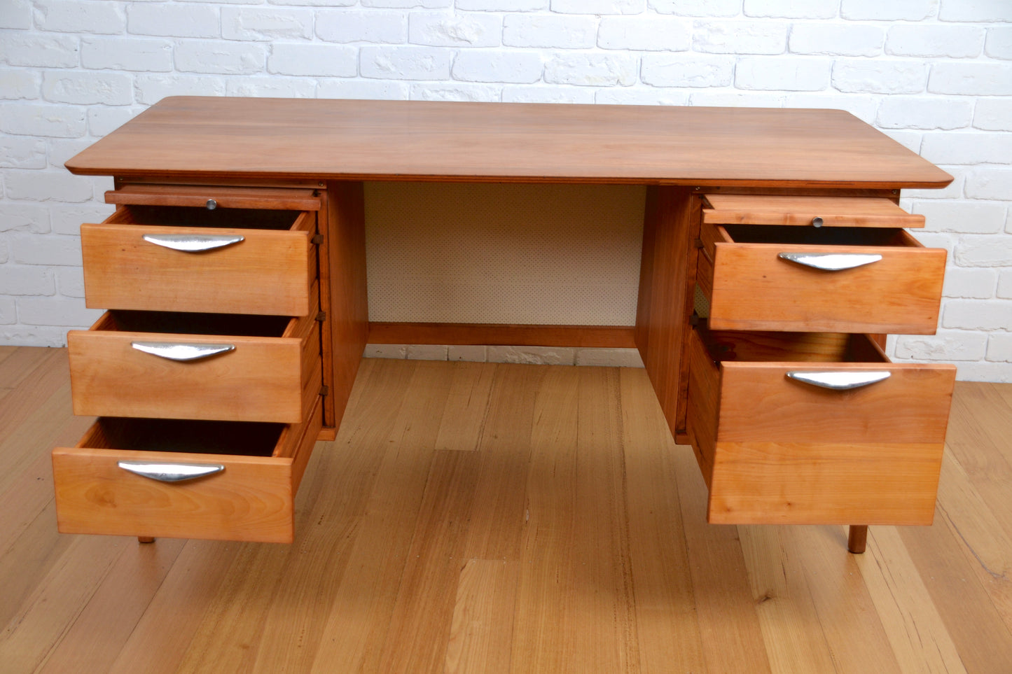 Mid century Danish style Desk - restored Queensland Maple / Australian mcm