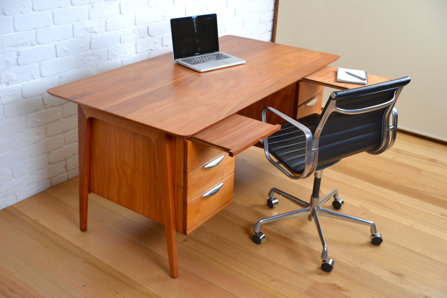 Mid century Danish style Desk - restored Queensland Maple / Australian mcm