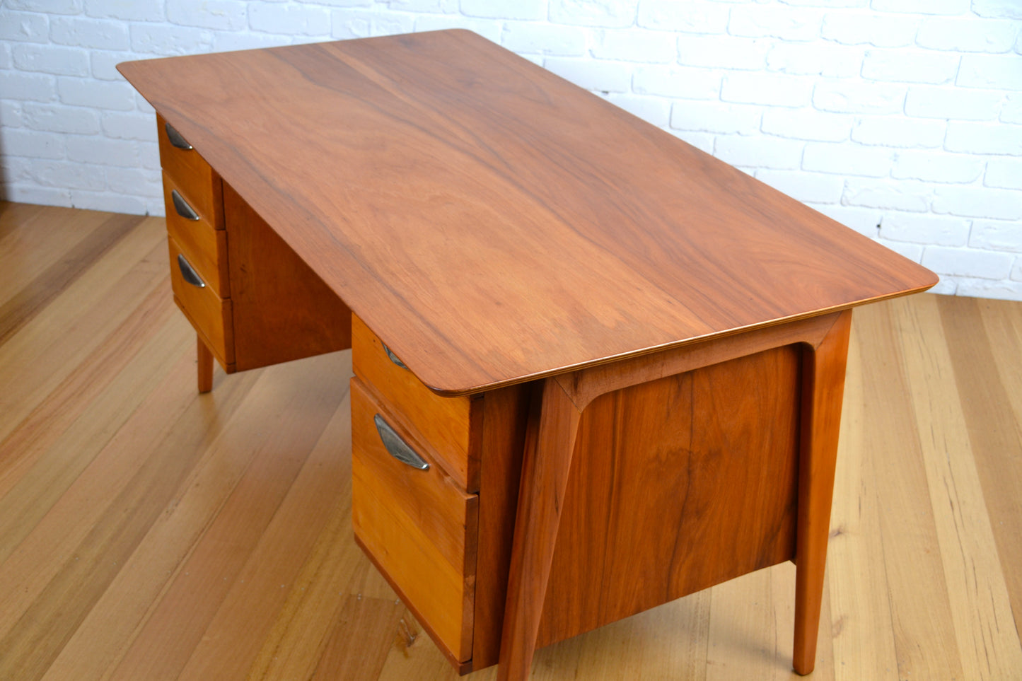 Mid century Danish style Desk - restored Queensland Maple / Australian mcm