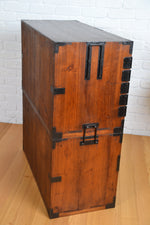 Load image into Gallery viewer, Antique Japanese Tansu - chest on chest / Meiji period c1870 - Restored
