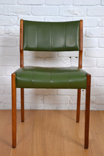 Load image into Gallery viewer, Mid century set 4 dining chairs T.H Brown 1960s - original green!
