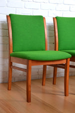 Load image into Gallery viewer, Restored set six Vintage Parker dining chairs - Eco green wool
