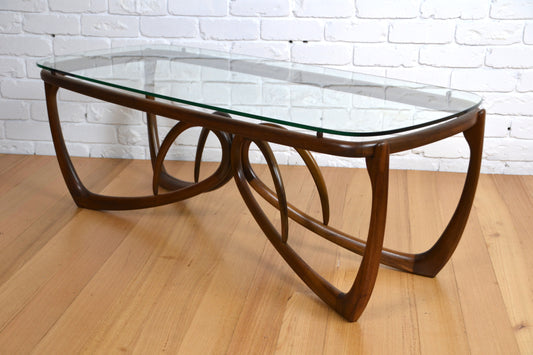 Exquisite Mid century coffee table Jacob Rudowski- Australian mcm Walnut