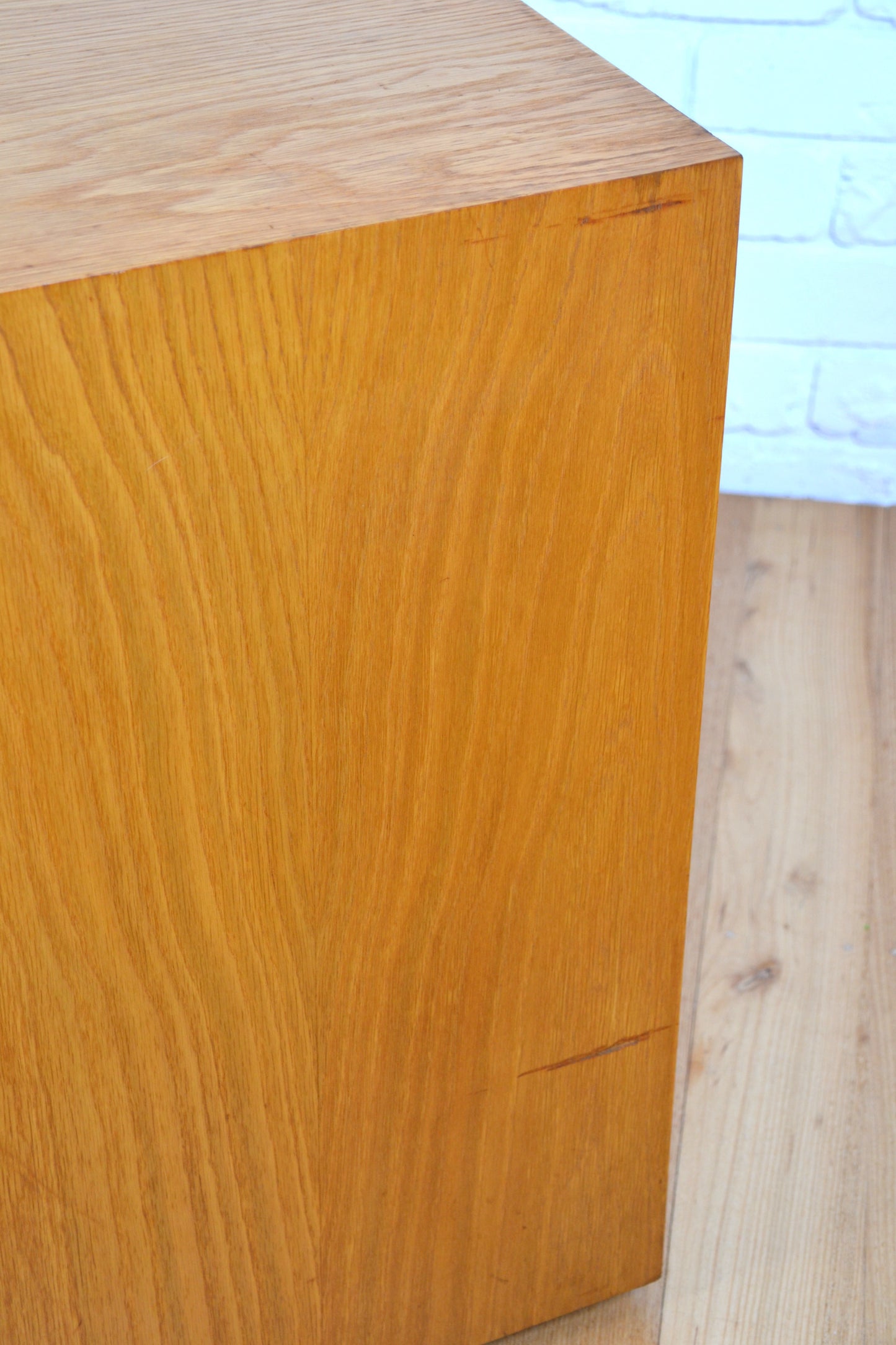 Industrial Oak side table / bedside drawer / pigeon hole cabinet