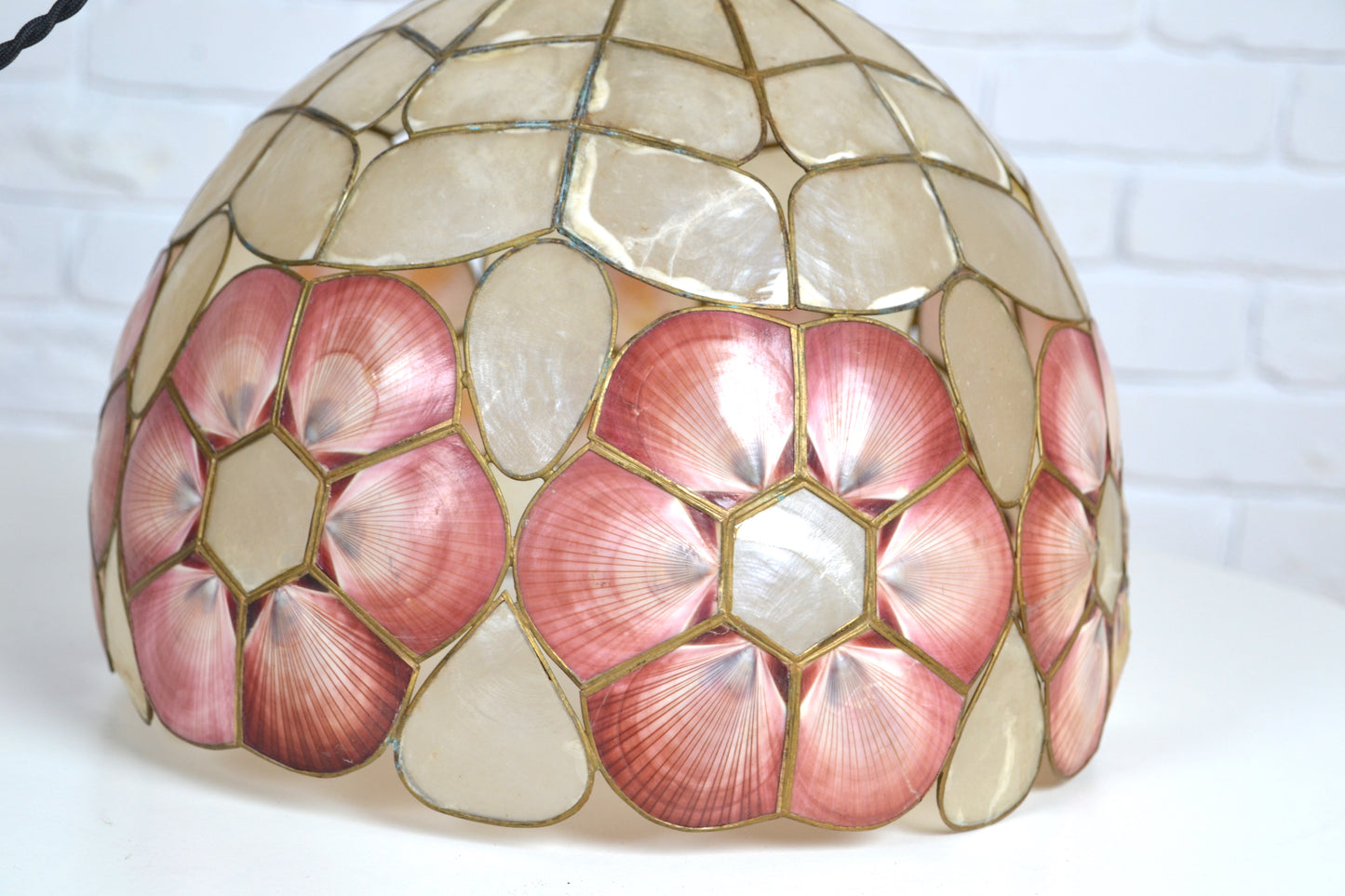 Rare Art Deco Sea Shell pendant light - Alpha Lite Sydney c1940s