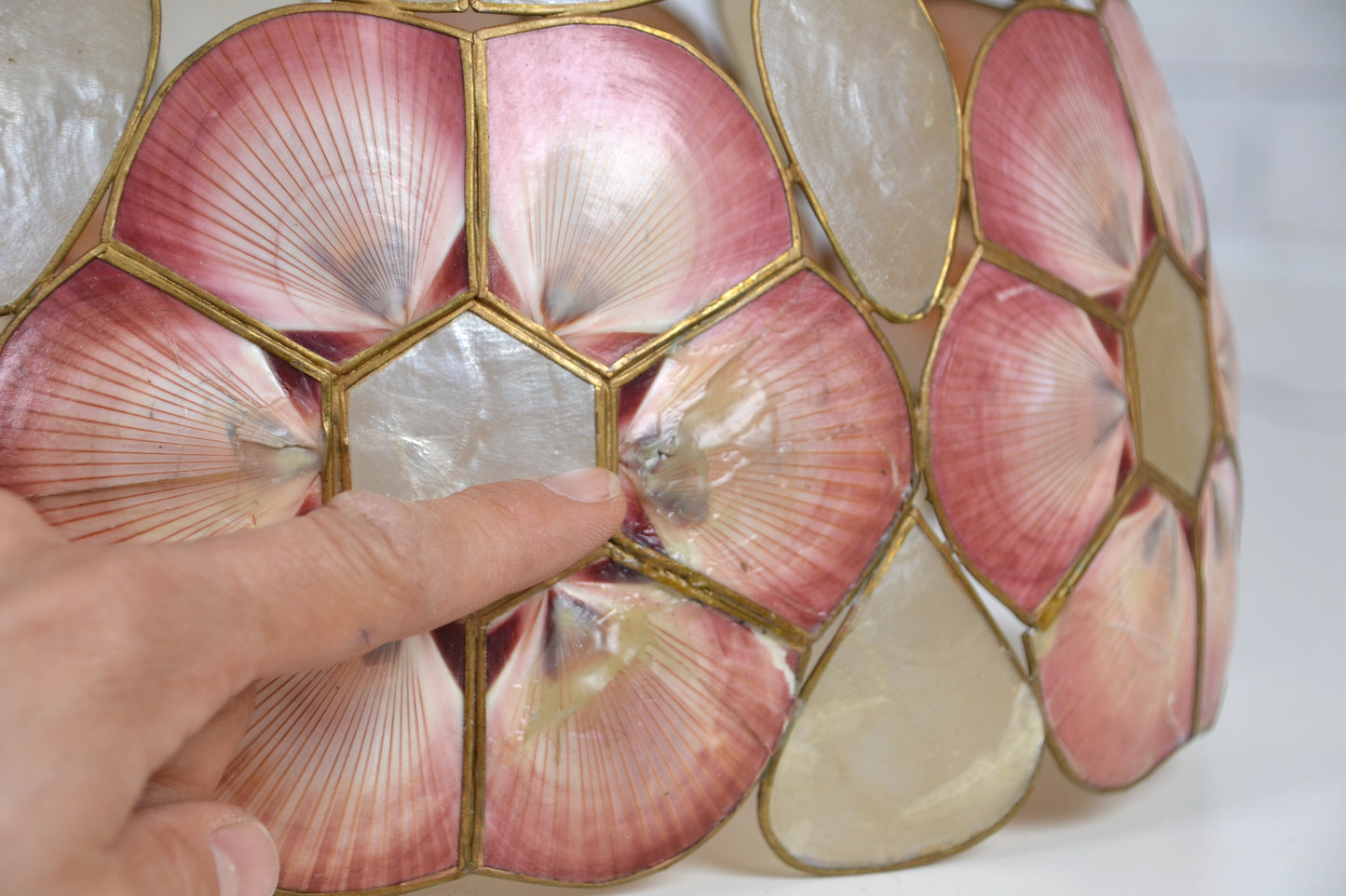 Rare Art Deco Sea Shell pendant light - Alpha Lite Sydney c1940s