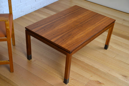 Stunning Chestnut Mid century coffee table by Hans Hermann - restored Blackbean