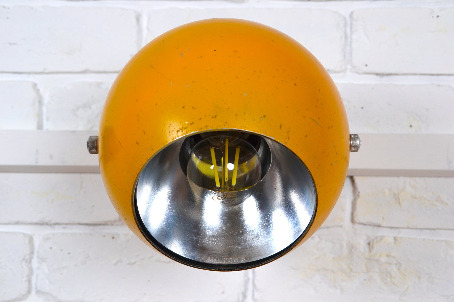 Danish Space aged eyeball wall lamp / Ejner Graae & Henning Helger / Louis Poulsen