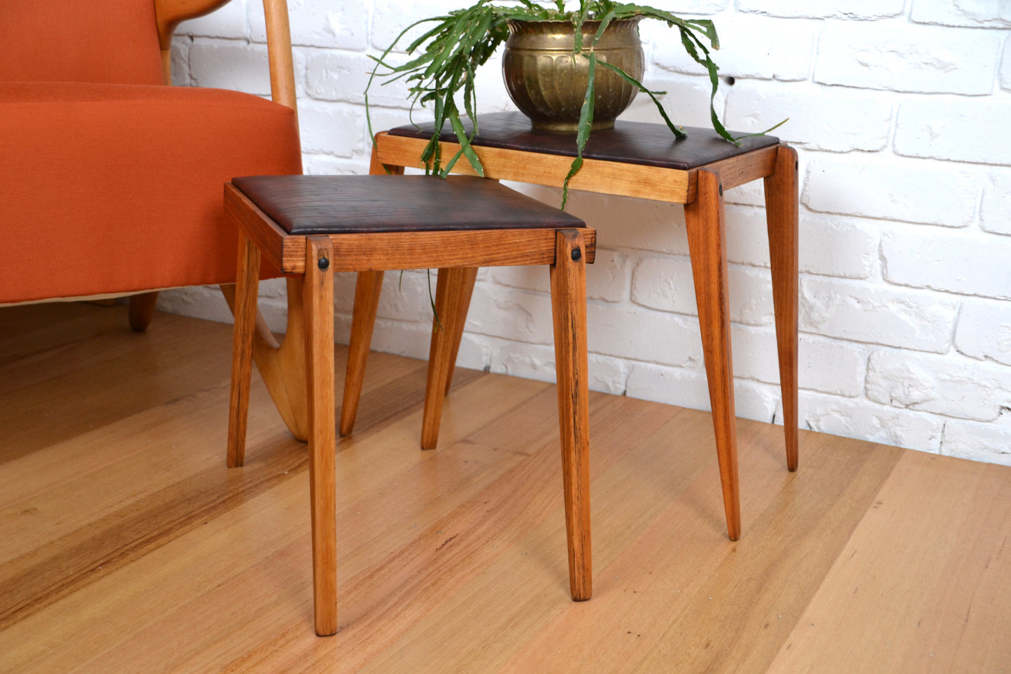 Australian Mid century nesting / coffee tables - restored QLD Maple