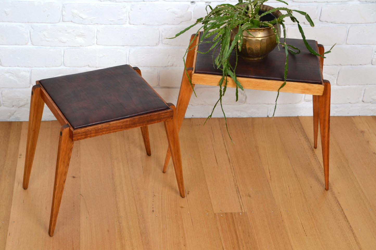 Australian Mid century nesting / coffee tables - restored QLD Maple