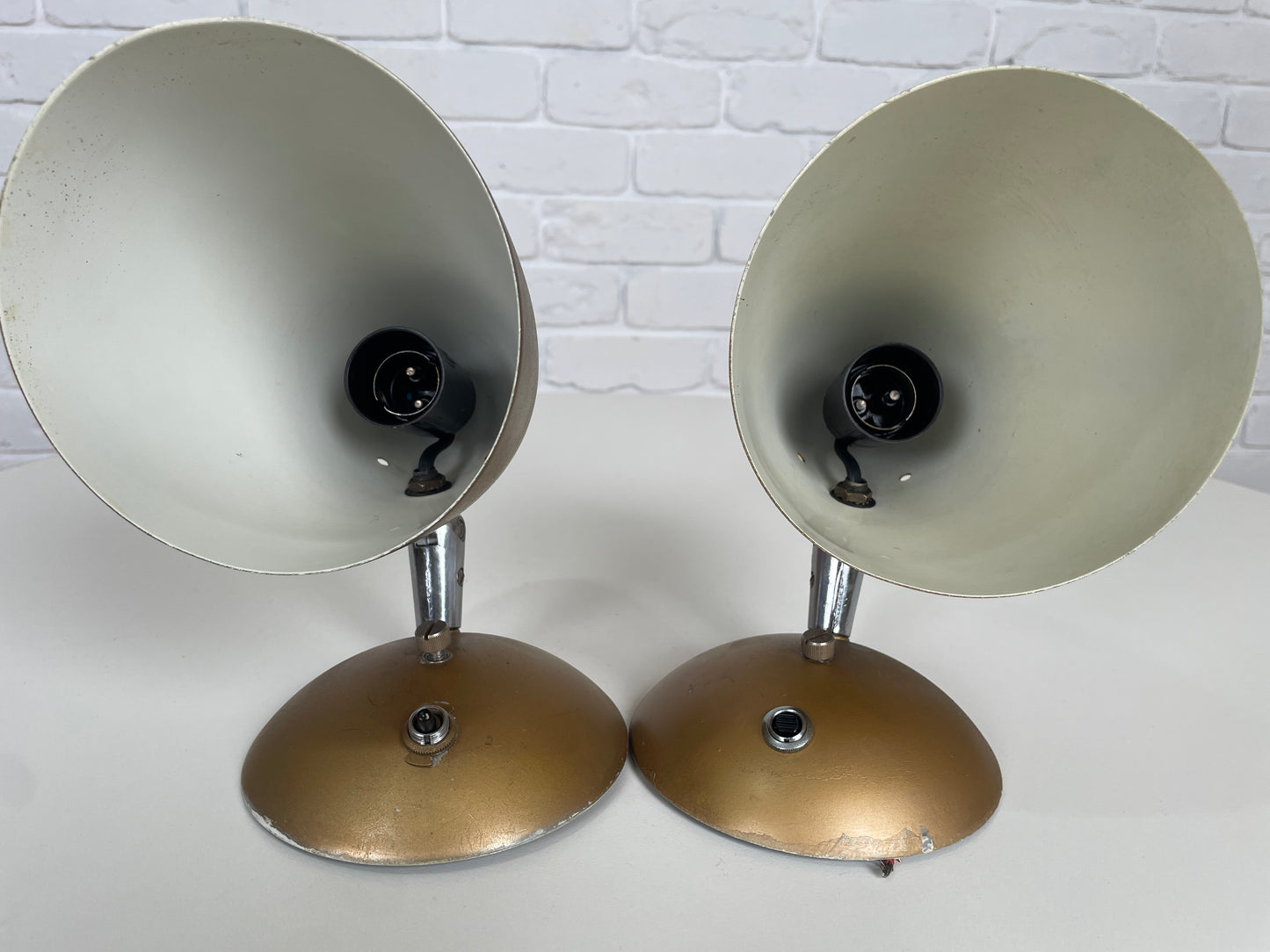 Pair BECO Australian Mid century wall sconce light / lamp - Brown Evans & Co